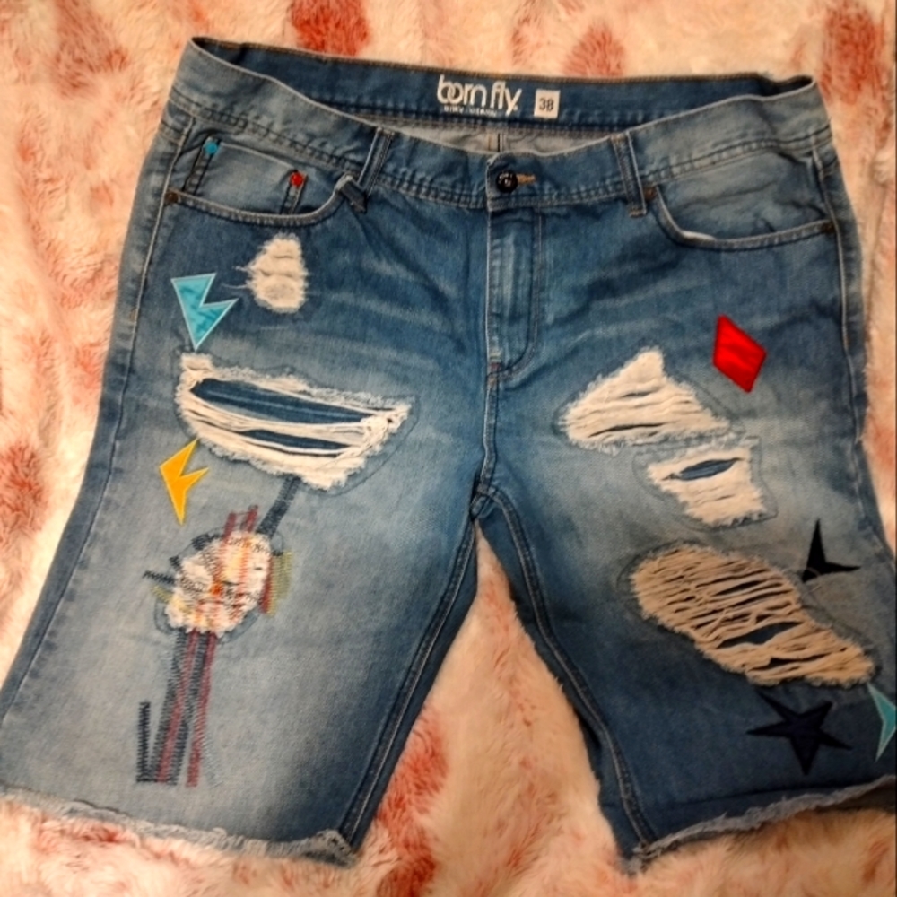 Born fly jean shorts